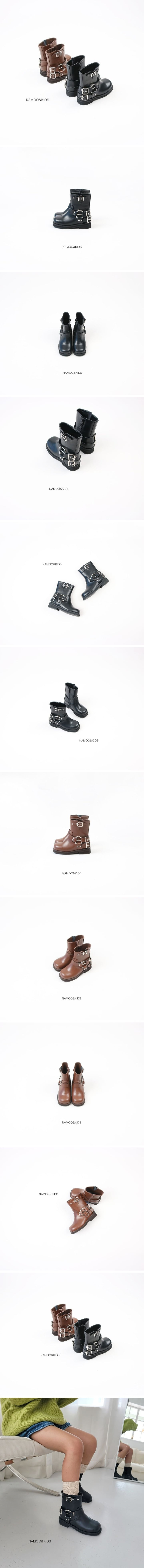 Namoo & Kids - Korean Children Fashion - #kidzfashiontrend - Two Buckle Rider Ankle Boots