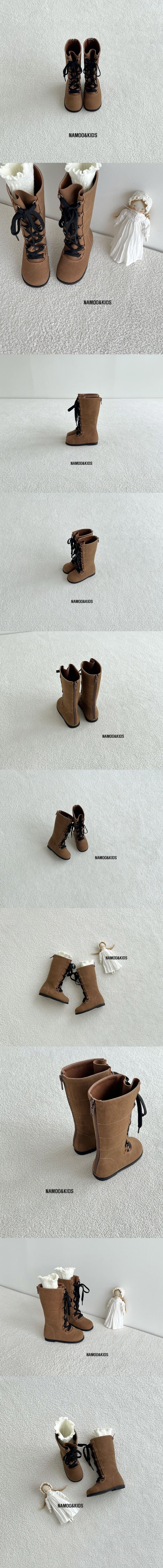 Namoo & Kids - Korean Children Fashion - #minifashionista - Nuts Lace Up Boots