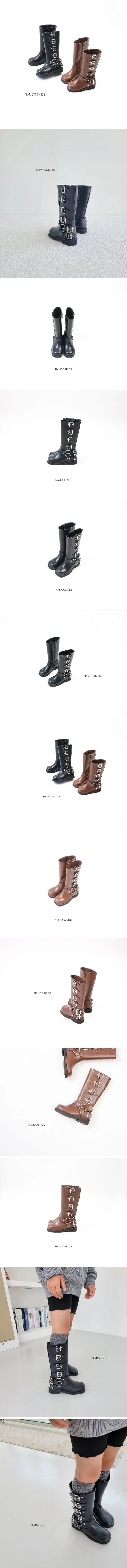 Namoo & Kids - Korean Children Fashion - #toddlerclothing - Mumu Biker Long Boots