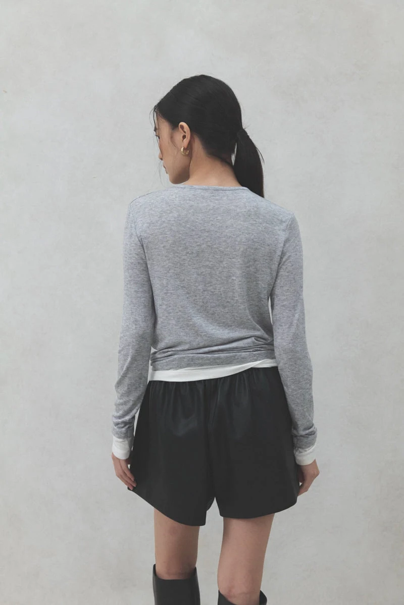 Neroli36 - Korean Women Fashion - #momslook - Wool Layered Tee - 5