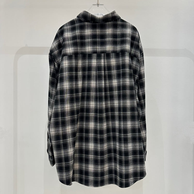 Neroli36 - Korean Women Fashion - #momslook - Two Tone Check Shirt - 12