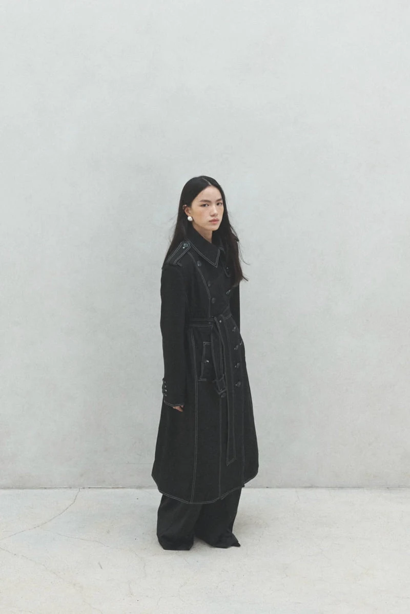 Neroli36 - Korean Women Fashion - #momslook - Stitch Trench Coat - 7