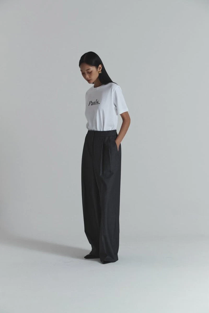 Neroli36 - Korean Women Fashion - #momslook - Stripe Miu Band Pants - 7