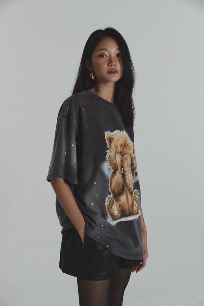 Neroli36 - Korean Women Fashion - #momslook - Digital Bear Tee - 8