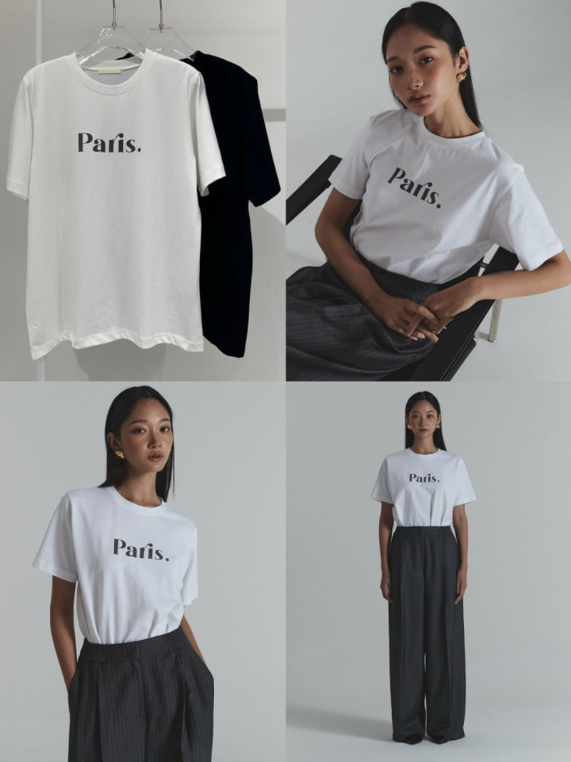 Neroli36 - Korean Women Fashion - #pursuepretty - Silket Paris Tee - 3