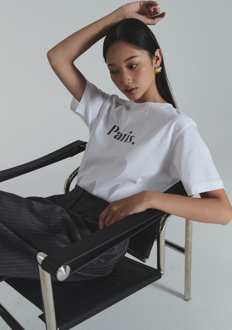 Neroli36 - Korean Women Fashion - #pursuepretty - Silket Paris Tee - 4