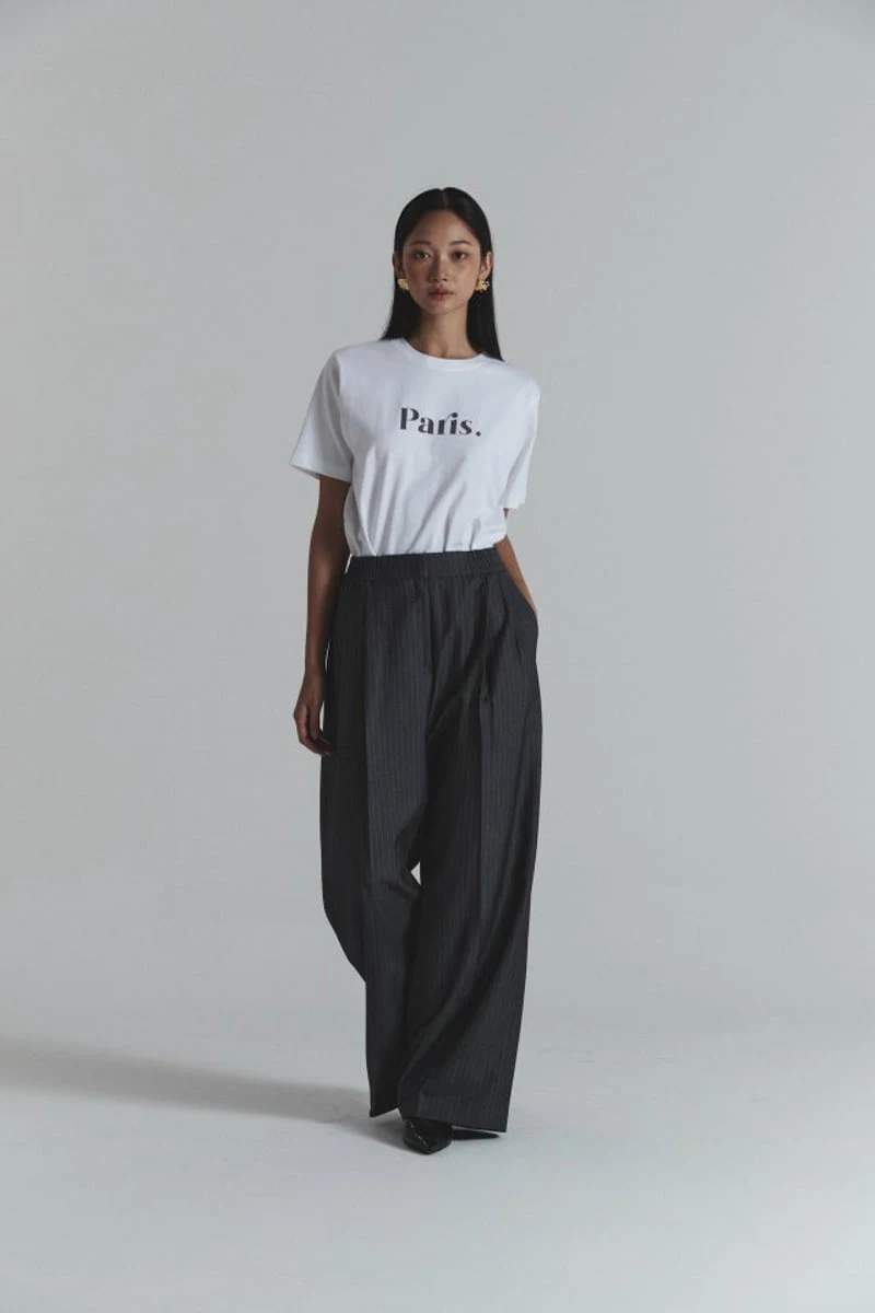 Neroli36 - Korean Women Fashion - #thelittlethings - Stripe Miu Band Pants - 6