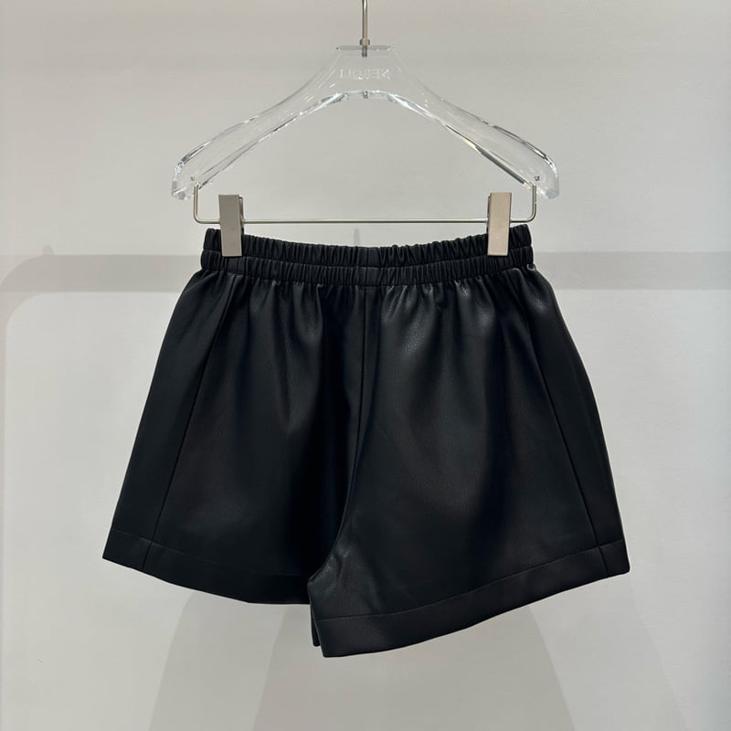 Neroli36 - Korean Women Fashion - #womensfashion - M Leather Short Pants - 5