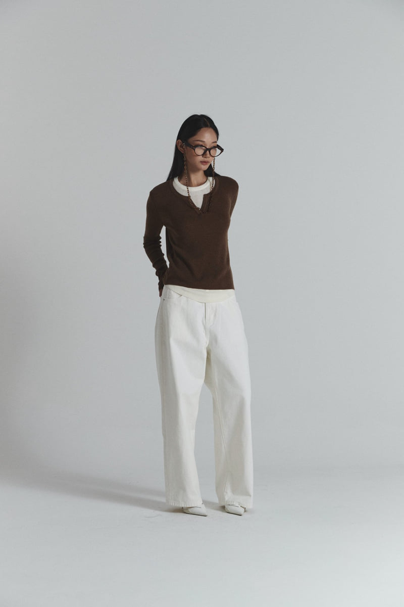 Neroli36 - Korean Women Fashion - #womensfashion - White Denim Pants