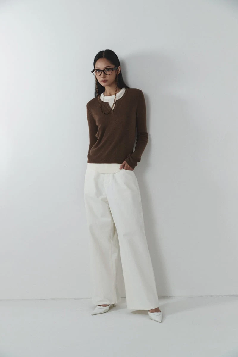 Neroli36 - Korean Women Fashion - #womensfashion - White Denim Pants - 3