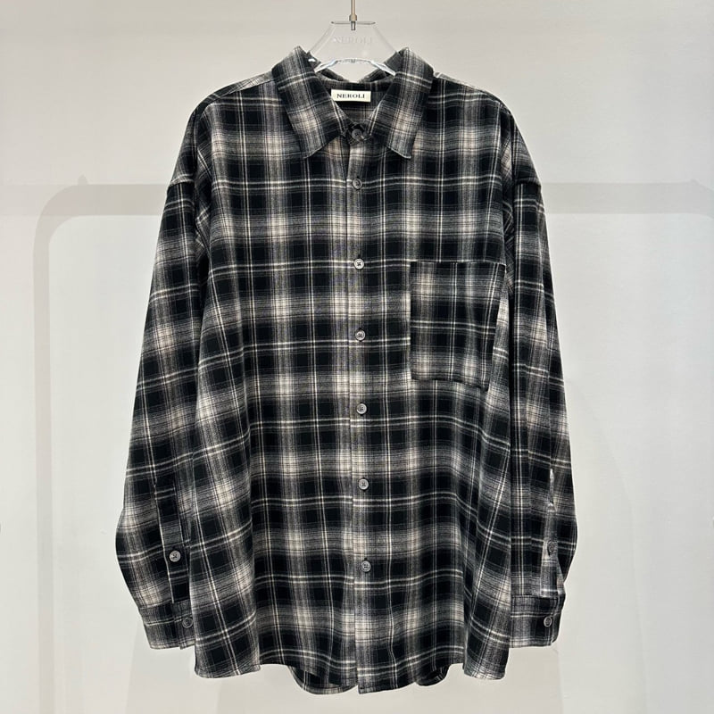 Neroli36 - Korean Women Fashion - #womensfashion - Two Tone Check Shirt - 11