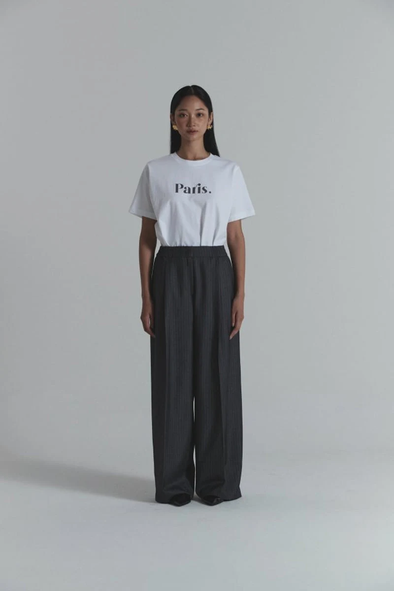 Neroli36 - Korean Women Fashion - #womensfashion - Stripe Miu Band Pants - 10