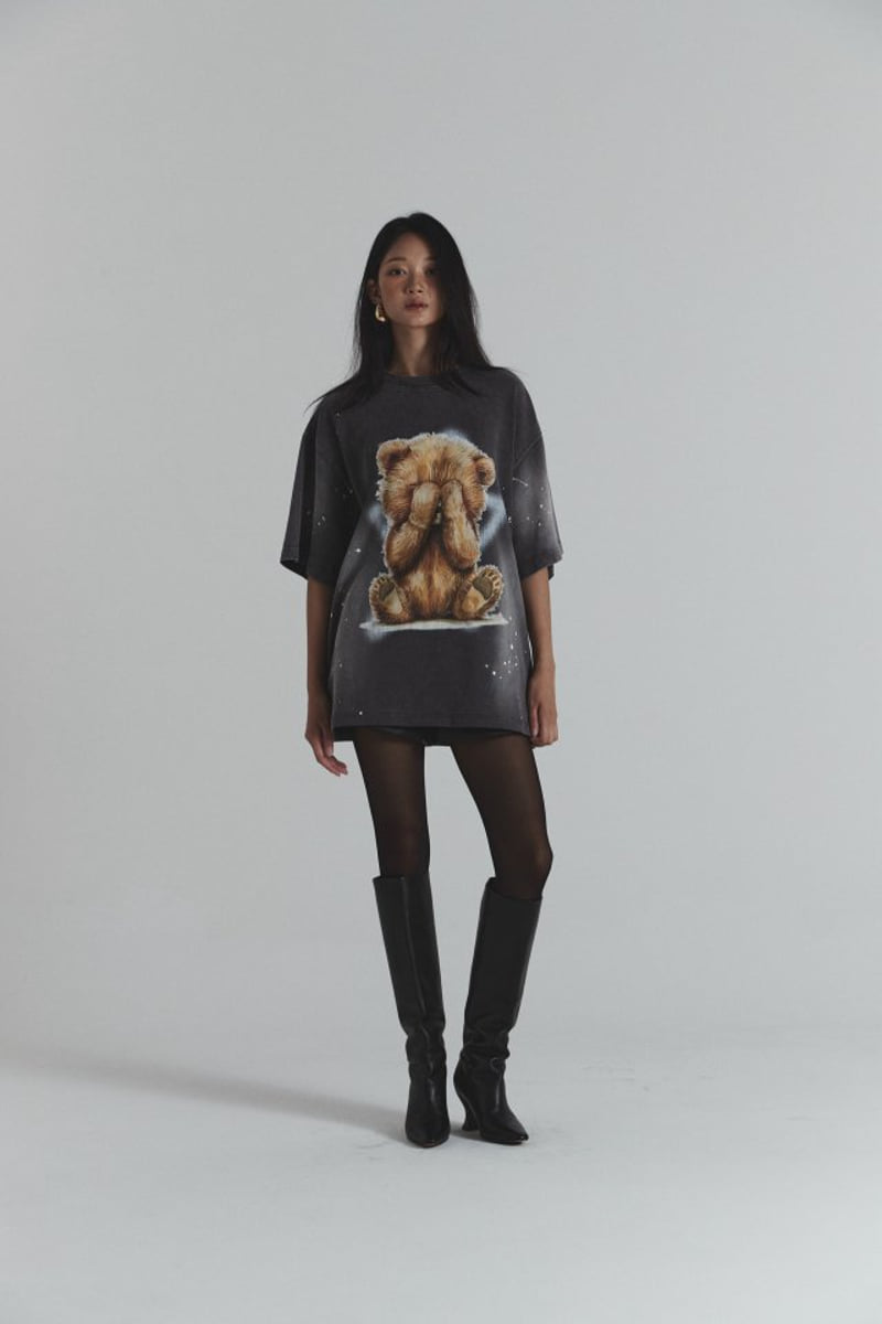 Neroli36 - Korean Women Fashion - #womensfashion - Digital Bear Tee - 11