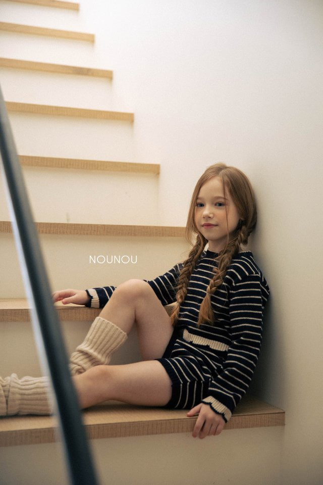 Nounou - Korean Children Fashion - #childrensboutique - Stripe Set-up - 9