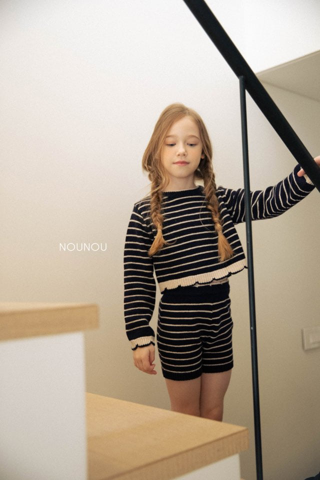 Nounou - Korean Children Fashion - #prettylittlegirls - Stripe Set-up - 6