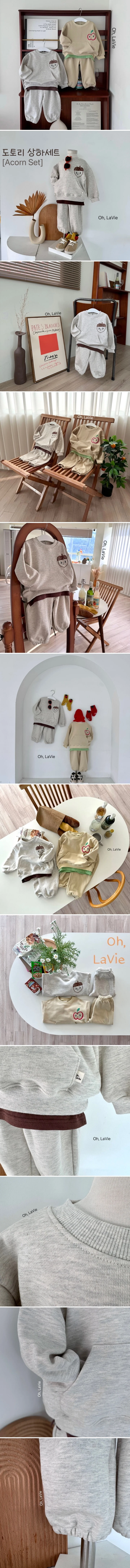 Oh lavie - Korean Children Fashion - #prettylittlegirls - Acron Top Bottom Set