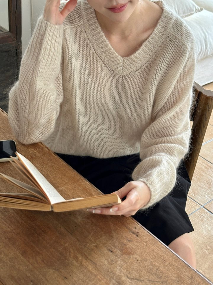 Ohao - Korean Women Fashion - #womensfashion - Hug Knit Pullover - 2