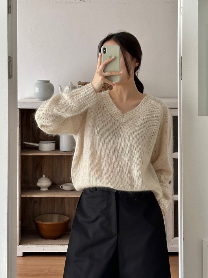 Ohao - Korean Women Fashion - #womensfashion - Hug Knit Pullover - 6