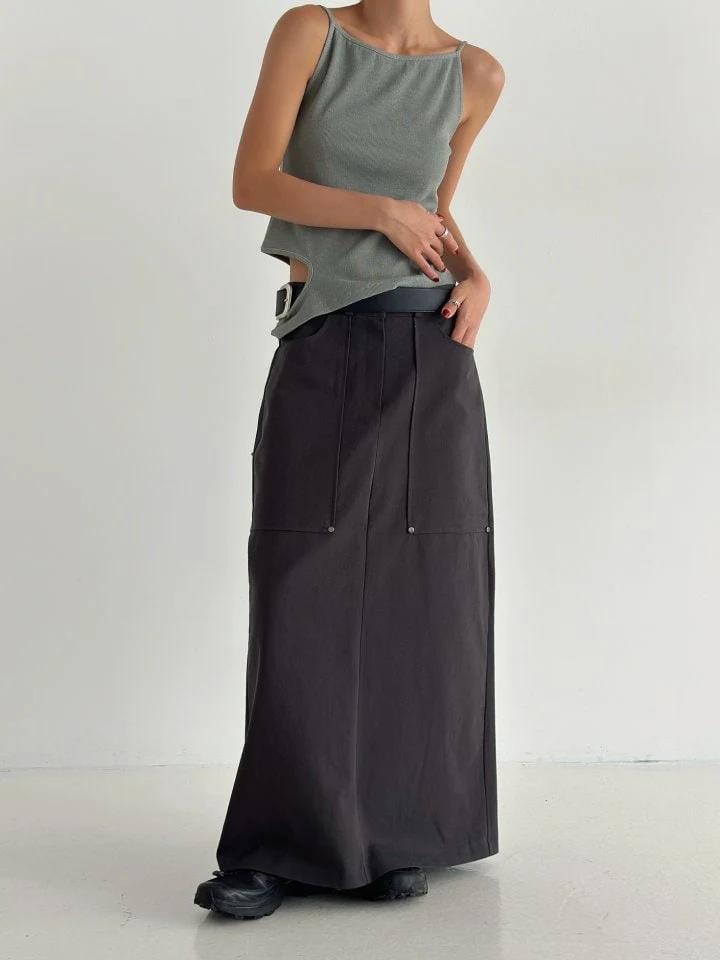 One the woman - Korean Women Fashion - #momslook - Silver Modern Skirt - 7