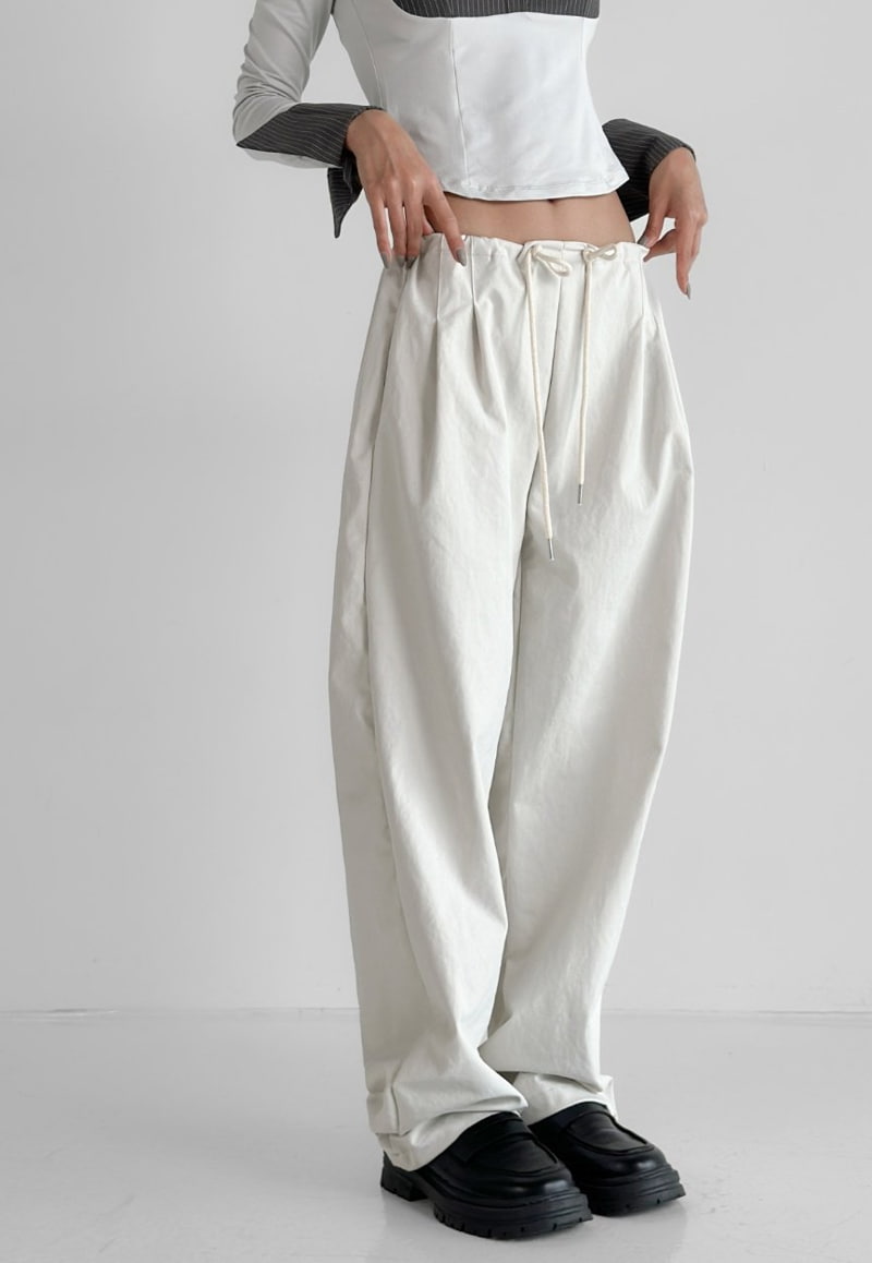 One the woman - Korean Women Fashion - #momslook - Solid Pintuck Pants