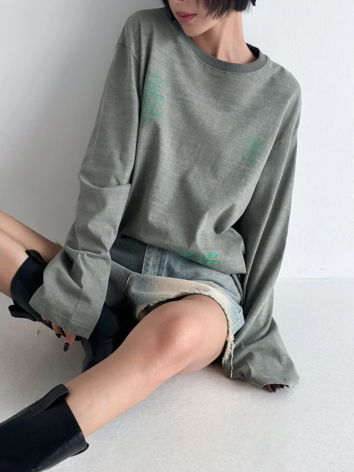 One the woman - Korean Women Fashion - #womensfashion - Ling Tone Pigment Tee - 5