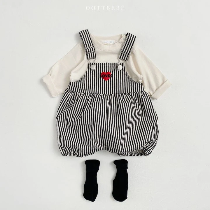 Oott Bebe - Korean Baby Fashion - #babyboutique - Love Suspener Bodysuit - 7