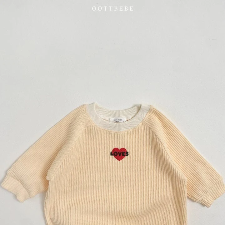 Oott Bebe - Korean Baby Fashion - #smilingbaby - Love Waffle Bodysuit - 4