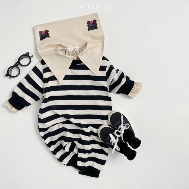 Oott Bebe - Korean Baby Fashion - #babyfashion - Papillon Full Bodysuit - 4