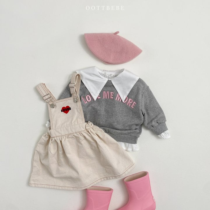 Oott Bebe - Korean Children Fashion - #Kfashion4kids - Love Me More Sweatshirts - 12