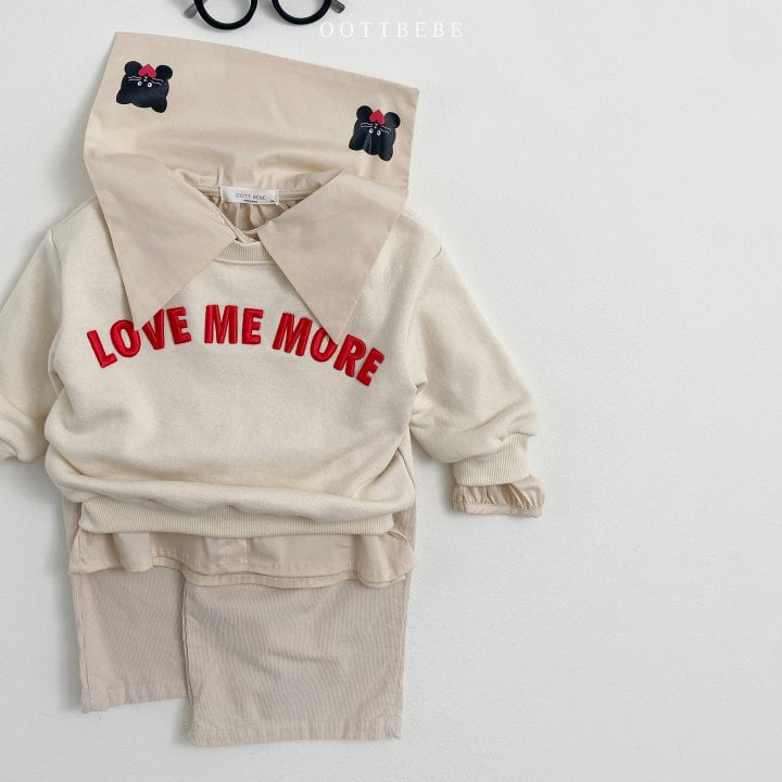 Oott Bebe - Korean Children Fashion - #fashionkids - Love Me More Sweatshirts - 8