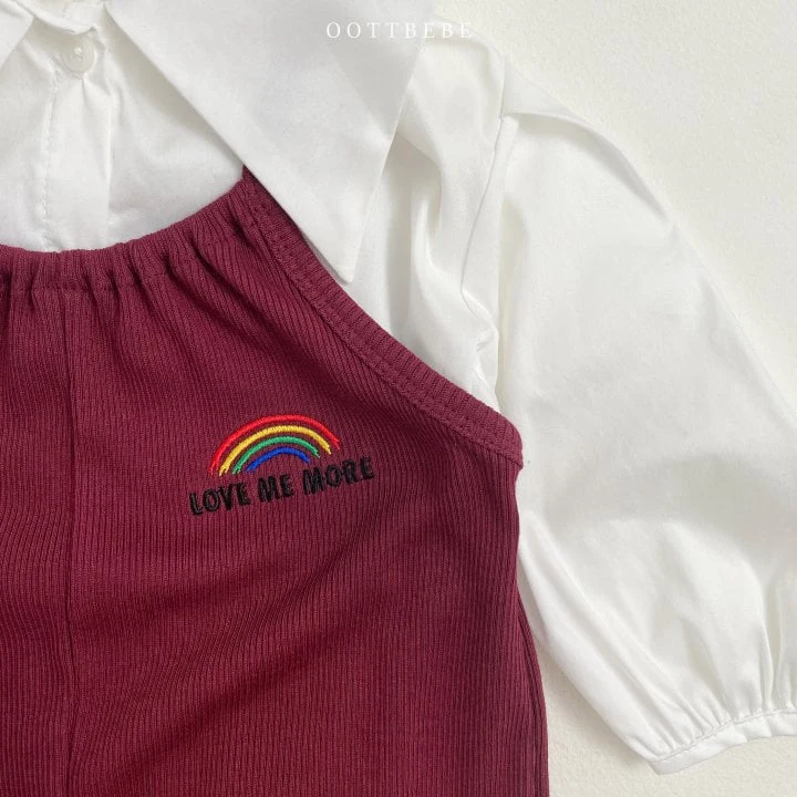 Oott Bebe - Korean Children Fashion - #fashionkids - Rainbow Rib Overalls - 7