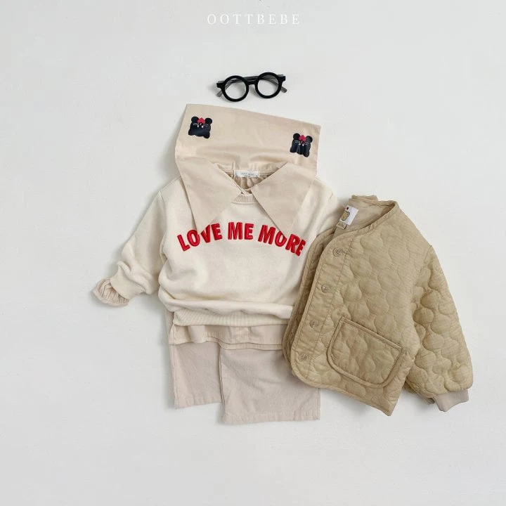 Oott Bebe - Korean Children Fashion - #fashionkids - Love Me More Quilting Jumper - 6