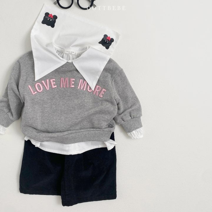 Oott Bebe - Korean Children Fashion - #kidsshorts - Love Me More Sweatshirts - 9