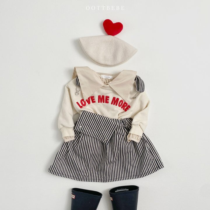 Oott Bebe - Korean Children Fashion - #kidzfashiontrend - Love Me More Sweatshirts - 11