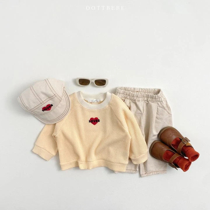 Oott Bebe - Korean Children Fashion - #magicofchildhood - Love Waffle Sweatshirts - 8