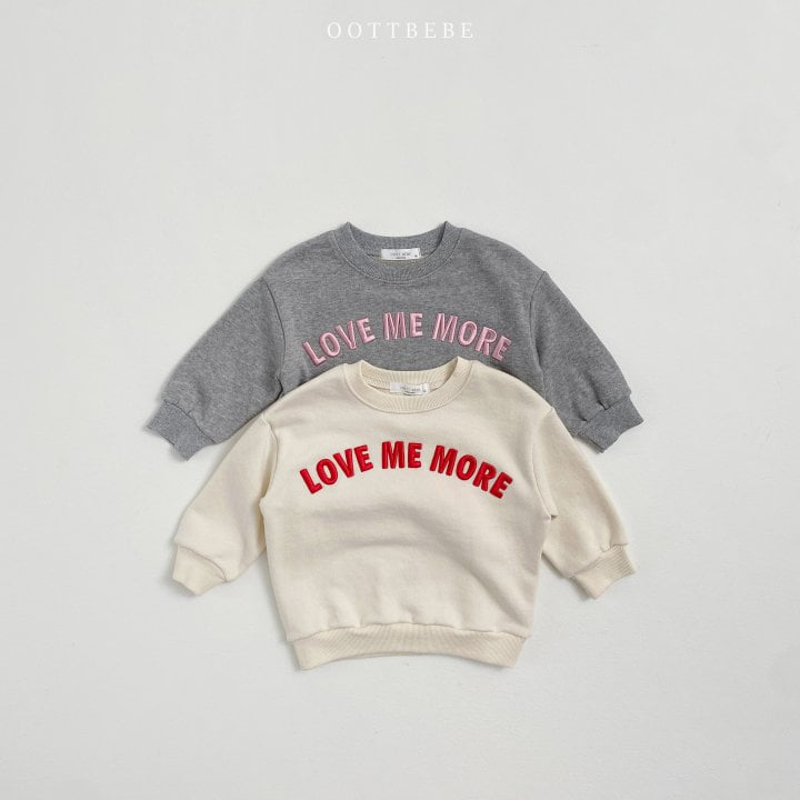 Oott Bebe - Korean Children Fashion - #minifashionista - Love Me More Sweatshirts