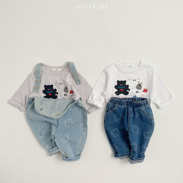 Oott Bebe - Korean Children Fashion - #stylishchildhood - Picnic Cat Tee - 11