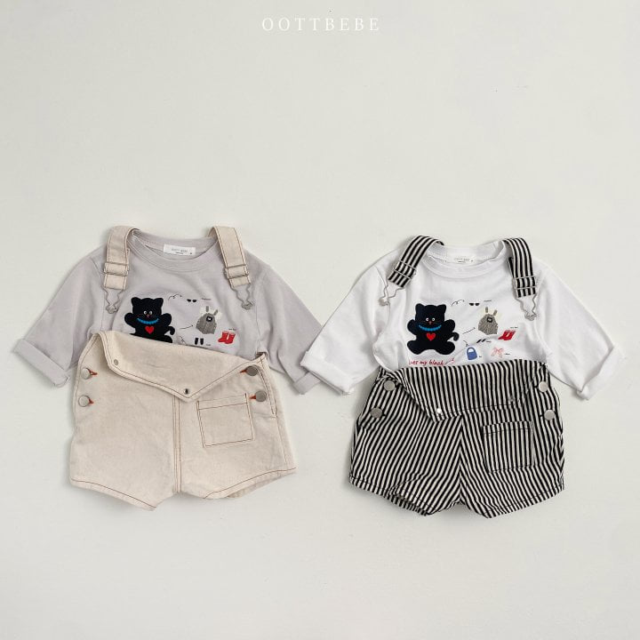 Oott Bebe - Korean Children Fashion - #todddlerfashion - Picnic Cat Tee - 9