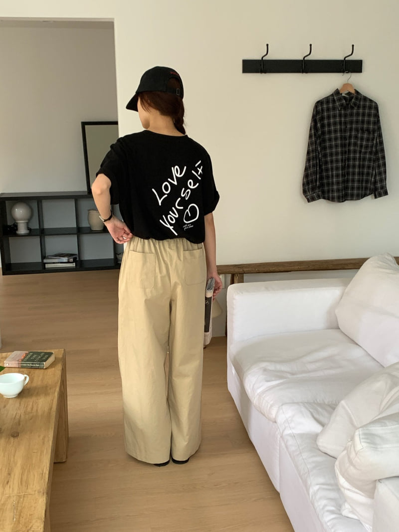 Osense - Korean Women Fashion - #momslook - Cotton Wide Tie Pants - 2