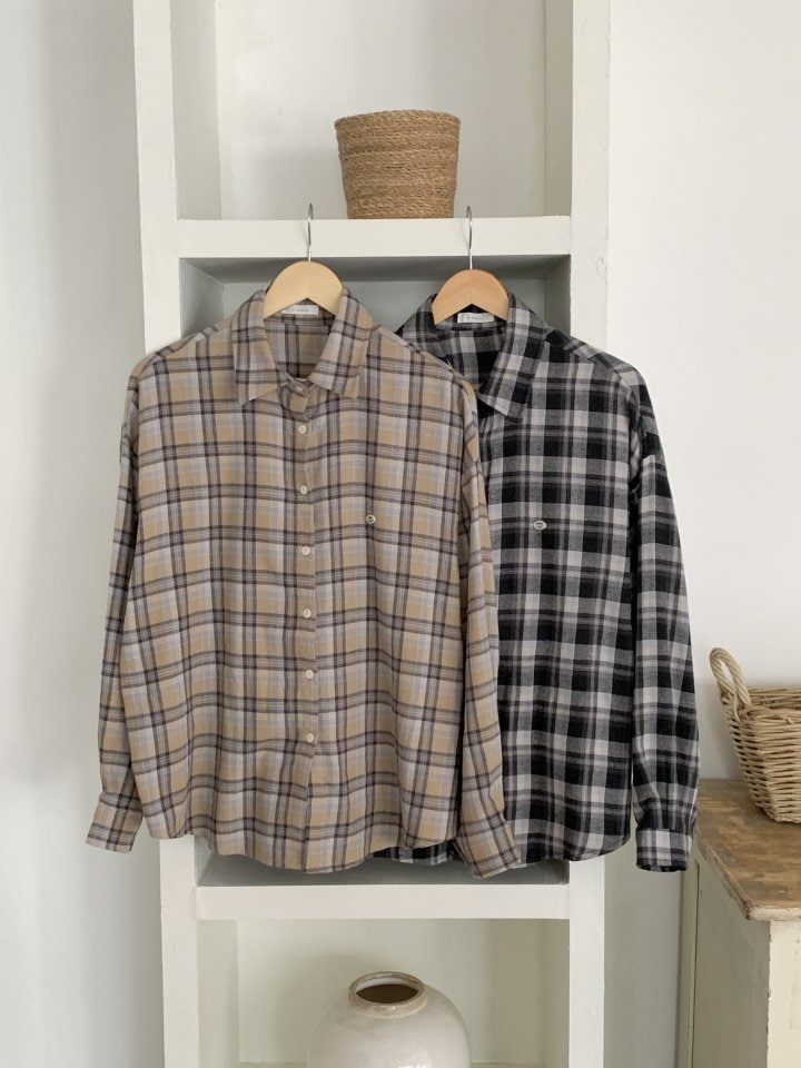 Osense - Korean Women Fashion - #thatsdarling - Hay Fleece Check Shirt