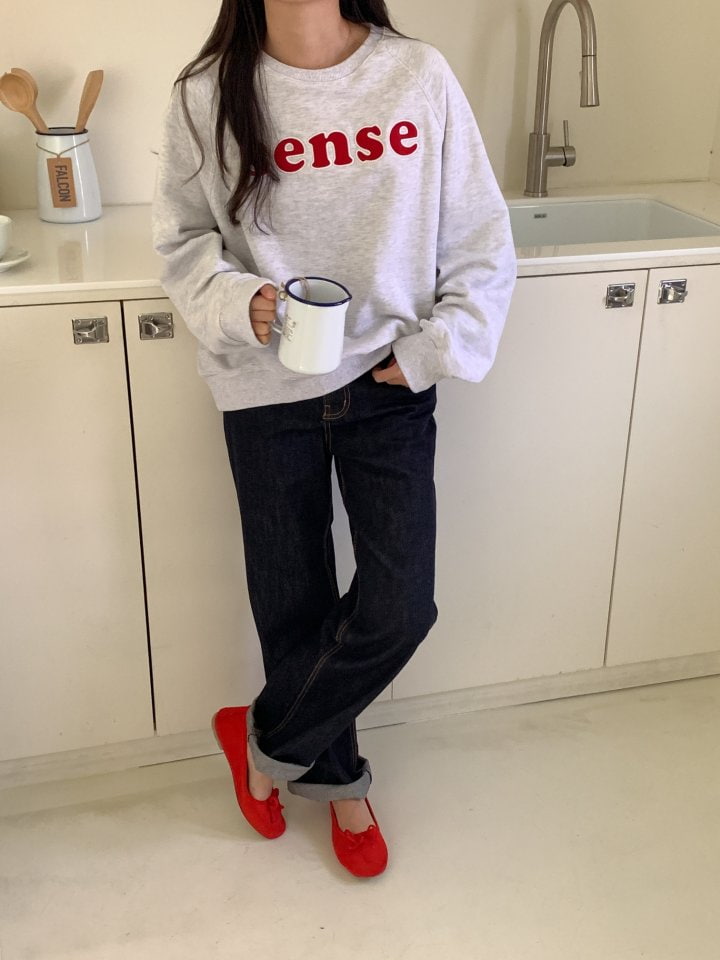 Osense - Korean Women Fashion - #momslook - Sense Embroidery Sweatshirts - 4