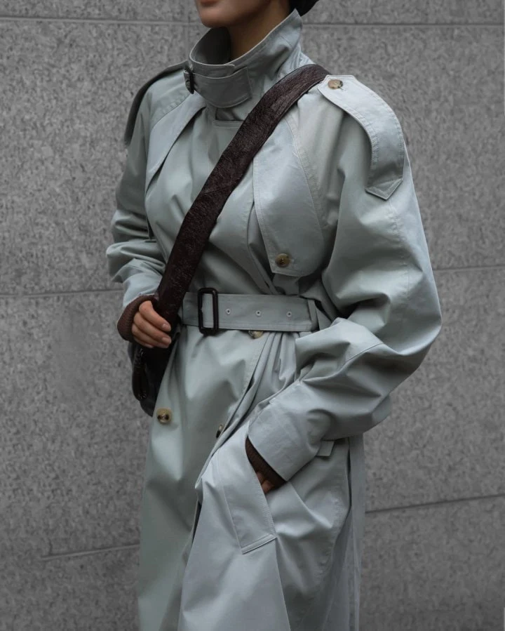 Paper Moon - Korean Women Fashion - #momslook - Classic Oversized Vintage Trench Coat - 11