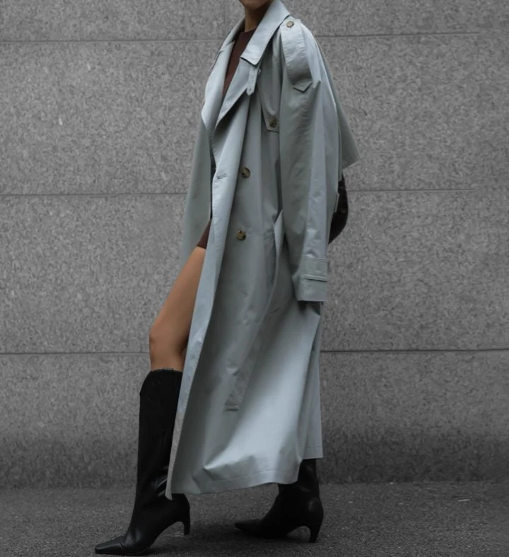 Paper Moon - Korean Women Fashion - #momslook - Classic Oversized Vintage Trench Coat - 5