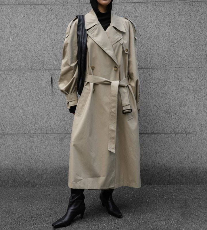 Paper Moon - Korean Women Fashion - #momslook - Classic Oversized Vintage Trench Coat