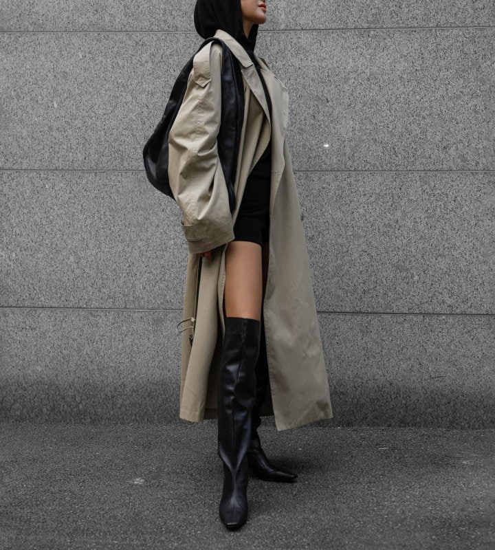 Paper Moon - Korean Women Fashion - #momslook - Classic Oversized Vintage Trench Coat - 9