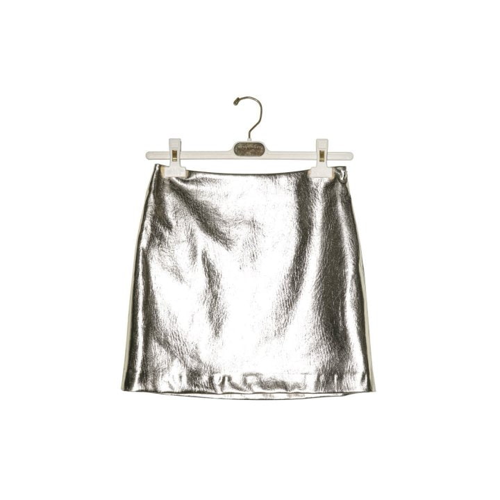 Paper Moon - Korean Women Fashion - #momslook - Metallic Leather Mini Skirt - 3