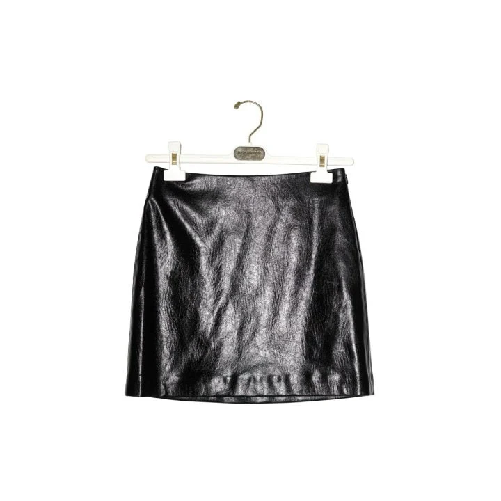 Paper Moon - Korean Women Fashion - #momslook - Metallic Leather Mini Skirt - 4