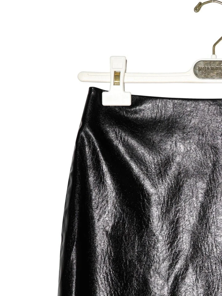 Paper Moon - Korean Women Fashion - #pursuepretty - Metallic Leather Mini Skirt - 8