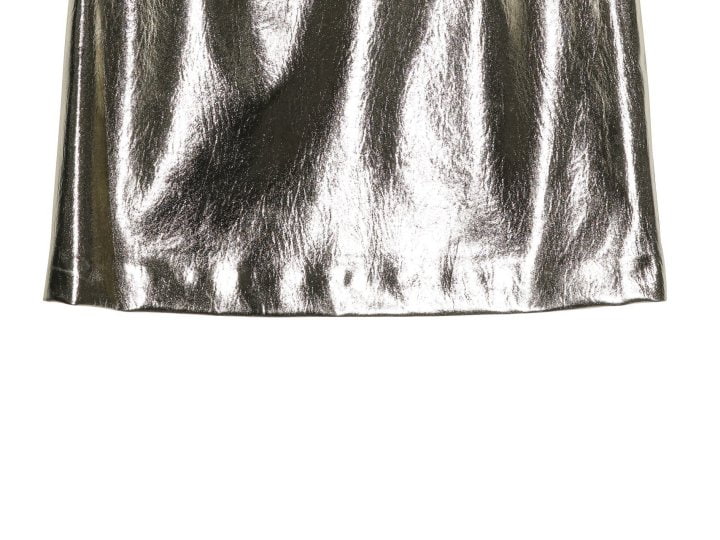 Paper Moon - Korean Women Fashion - #romanticstyle - Metallic Leather Mini Skirt - 11