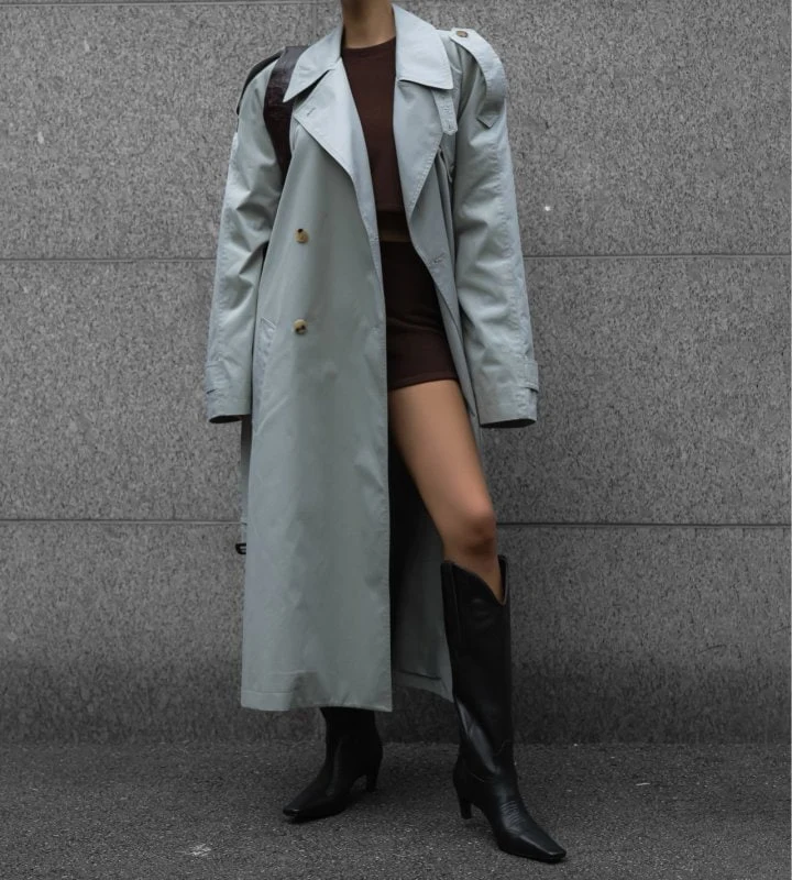 Paper Moon - Korean Women Fashion - #thatsdarling - Classic Oversized Vintage Trench Coat